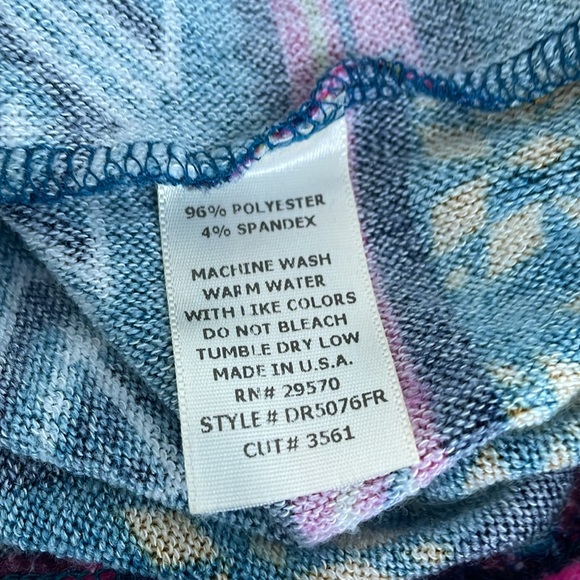 Alya Geometric Printed Sweater Dress Small 3/4 Sleeve - Picture 7 of 8